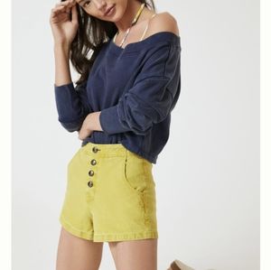 Pilcro Wide-Leg Sailor Shorts